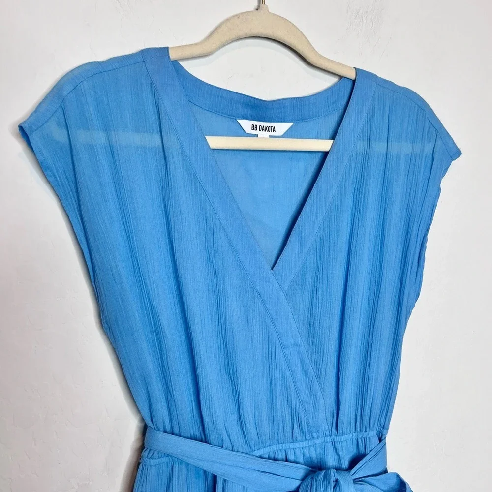 BB DAKOTA A Good Gauze Wrap Midi‎ Dress. Size Small - Picture 4 of 9